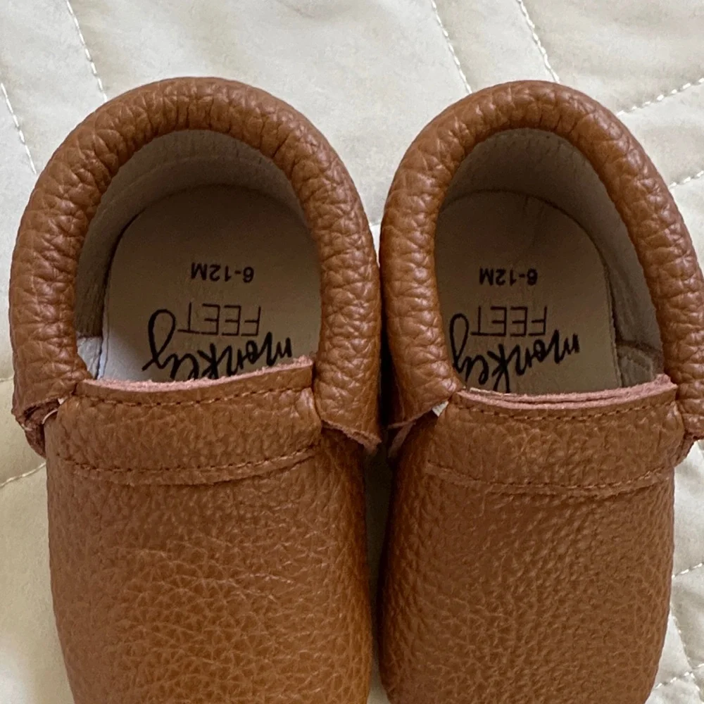 Monkey Feet Classic Brown Baby Mocs 6-12 M